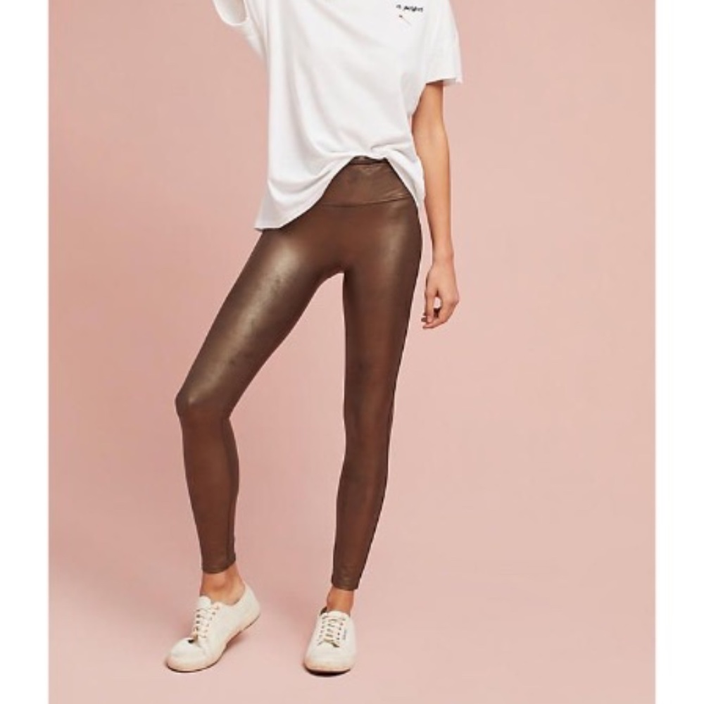 SPANX Liquid Leather-Look Leggings